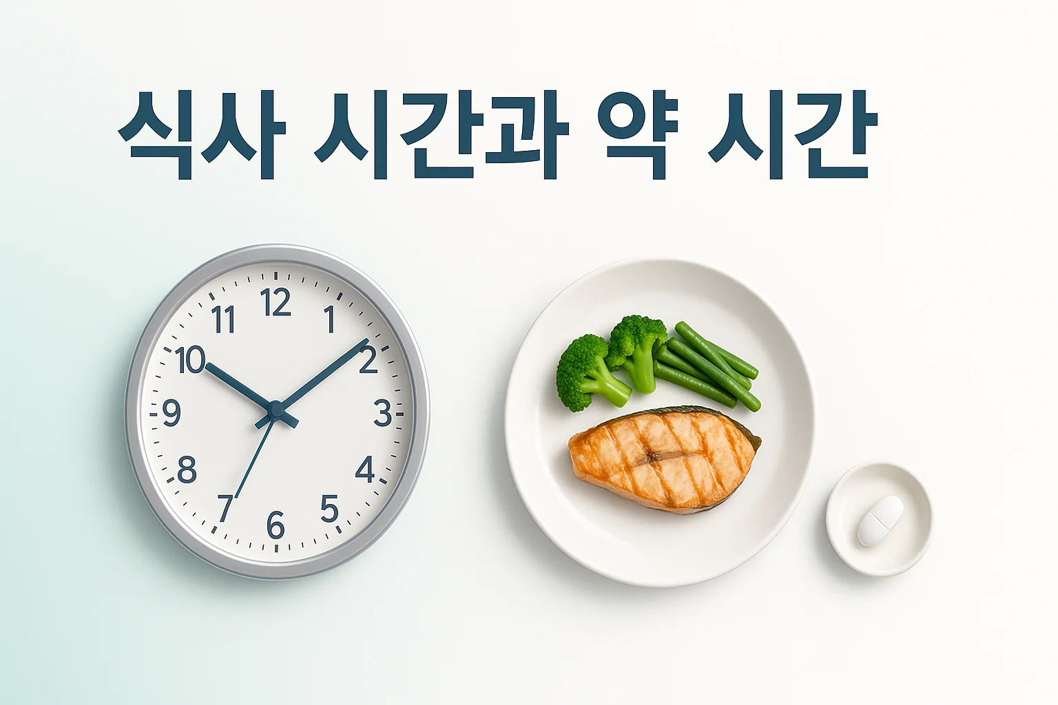 송도 이레한의원에서 파킨슨병 약과 식사 시간의 관계를 설명하는 안내 이미지