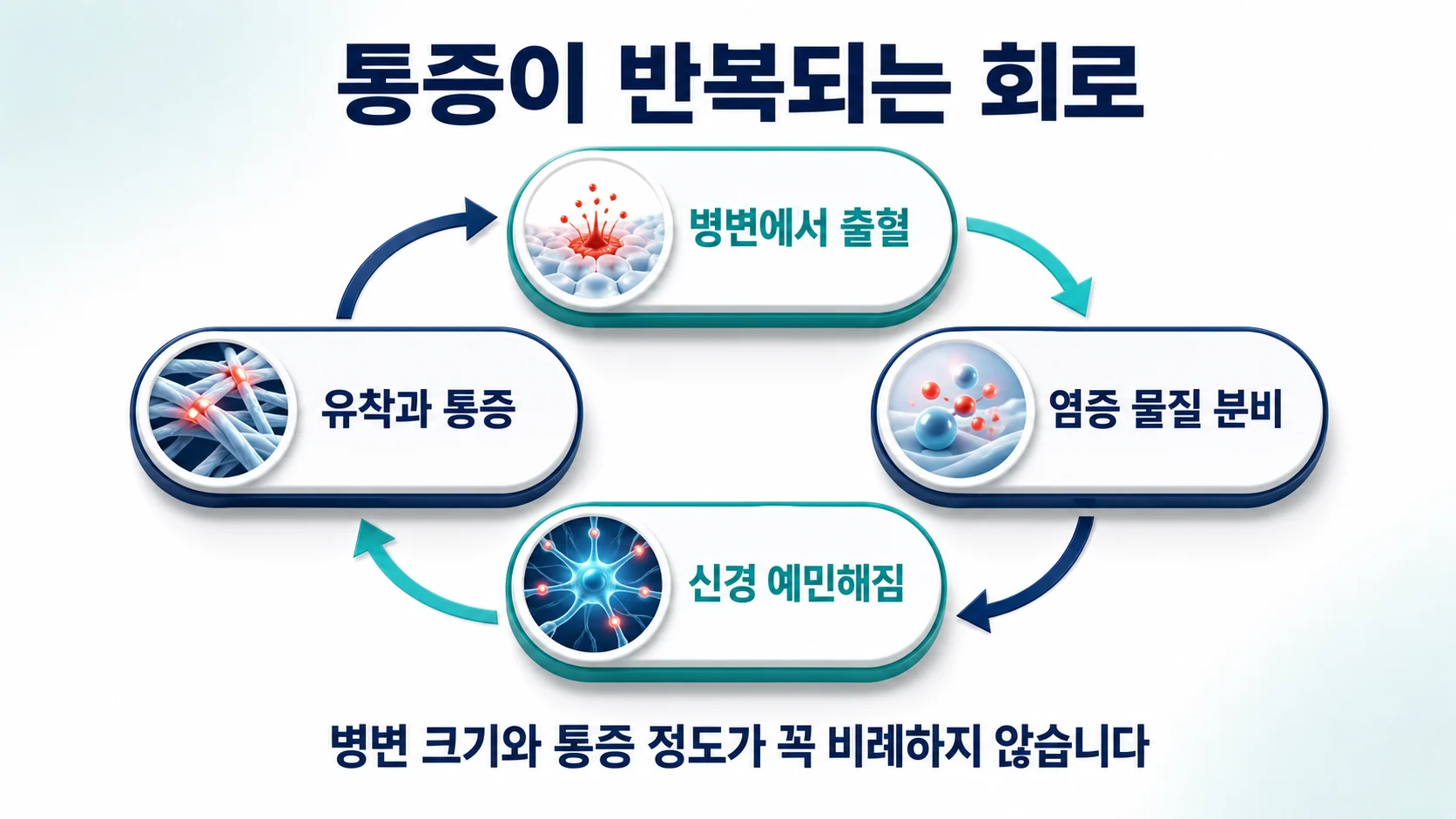 통증이 반복되는 회로를 정리한 도식