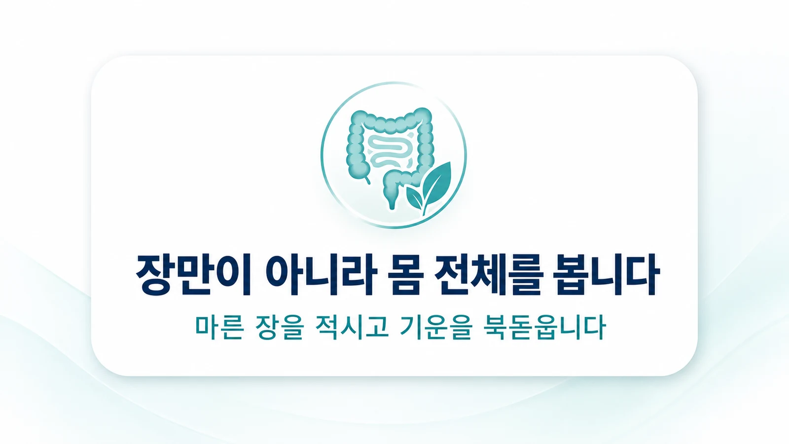 장만이 아니라 몸 전체를 봅니다
