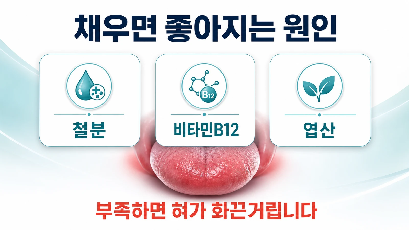 채우면 좋아지는 원인 — 철분·비타민B12·엽산